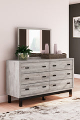 Lullora Furniture - Ashley Furniture - Vessalli Bedroom - Dresser and Mirror / Gray - B1036B1