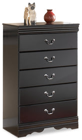 Lullora Furniture - Ashley Furniture - Huey Vineyard Bedroom - Dresser and Mirror / Black - B128B1