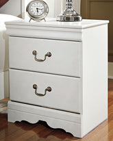 Lullora Furniture - Ashley Furniture - Anarasia Bedroom - Two Drawer Night Stand / White - B129-92