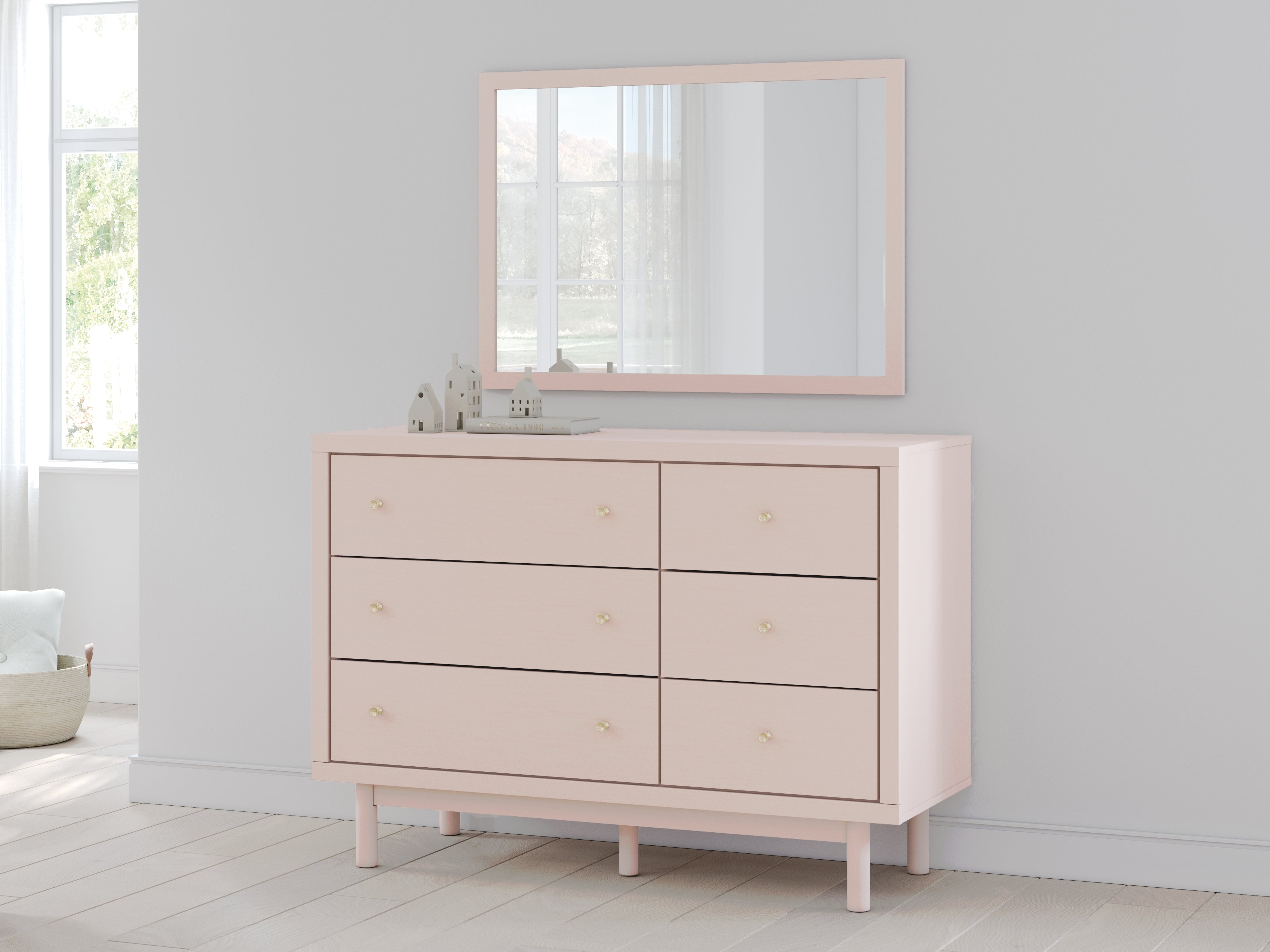 Lullora Furniture - Ashley Furniture - Wistenpine Bedroom - Twin Upholstered Panel Bed with Storage / Blush - B1323B12