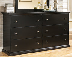 Lullora Furniture - Ashley Furniture - Maribel Bedroom - Dresser and Mirror / Black - B138B50