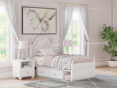 Lullora Furniture - Ashley Furniture - Kozlani Bedroom - Twin Upholstered Panel Storage Bed - PCB1819B9