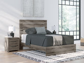 Lullora Furniture - Ashley Furniture - Graystorm Bedroom - Twin Panel Storage Bed / Brown Gray - PCB2405B18
