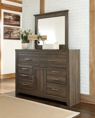 Lullora Furniture - Ashley Furniture - Juararo Bedroom - Five Drawer Chest / Dark Brown - B251-46