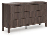 Lullora Furniture - Ashley Furniture - Pamytta Bedroom - Queen Panel Platform Bed / Brown - PCB2614B6