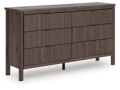 Lullora Furniture - Ashley Furniture - Pamytta Bedroom - Queen Panel Platform Bed / Brown - PCB2614B6
