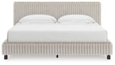 Lullora Furniture - Ashley Furniture - Zuraleus Bedroom - King Upholstered Bed / White - PCB3381B13