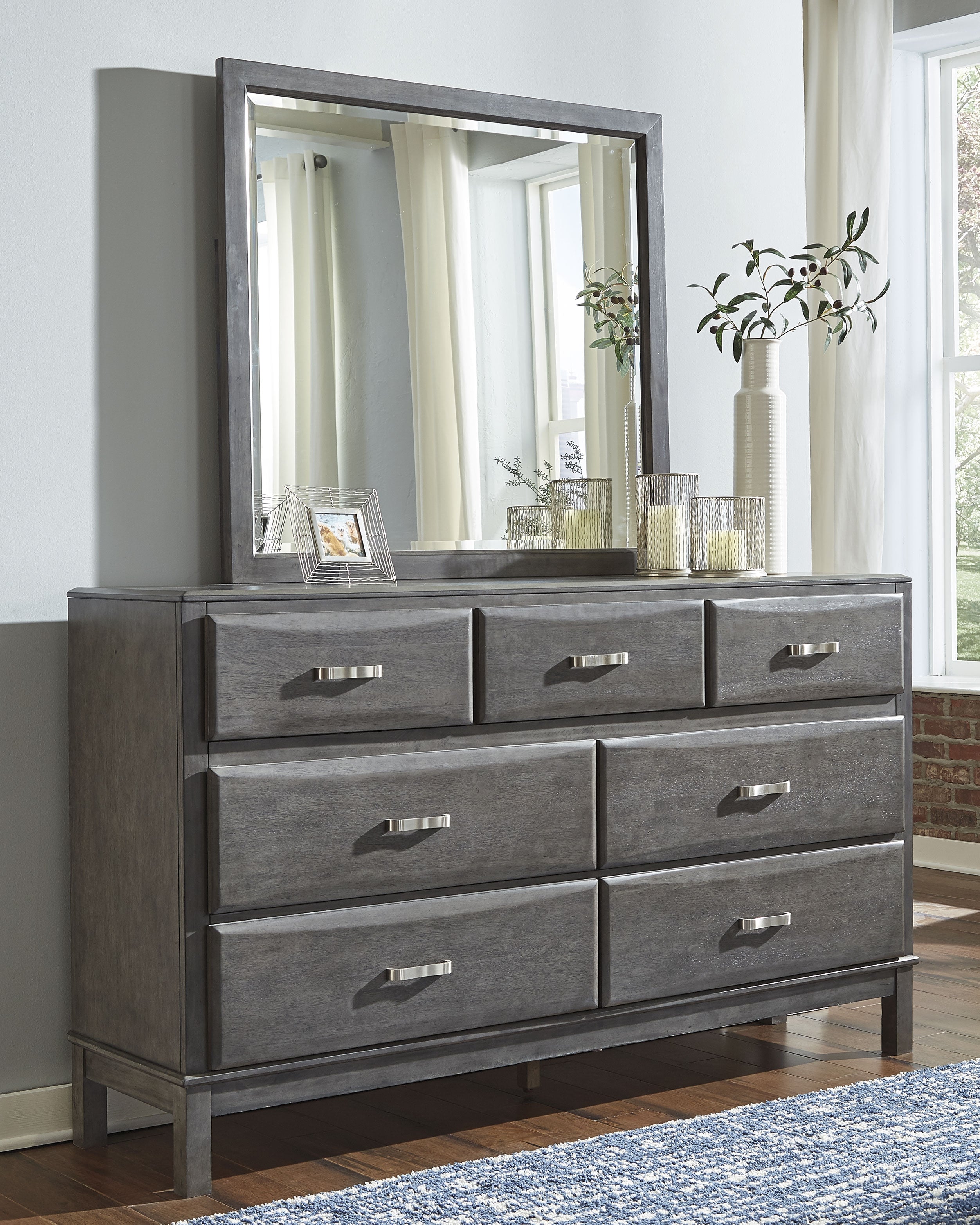 Lullora Furniture - Ashley Furniture - Caitbrook Bedroom - California King Storage Bed with 8 Drawers / Gray - B476B7