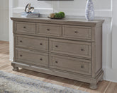 Lullora Furniture - Ashley Furniture - Lettner Bedroom - Queen Sleigh Bed / Light Gray - B733B32