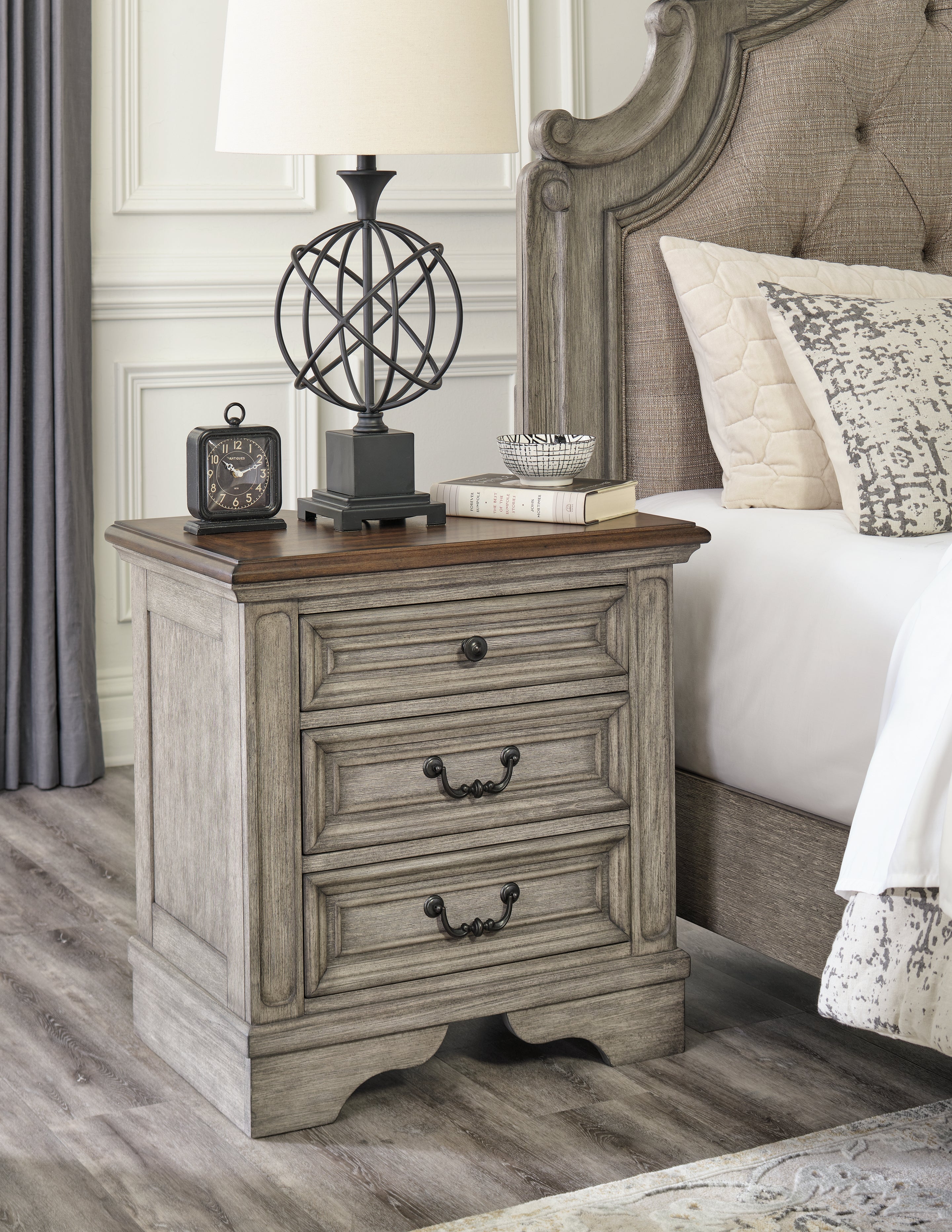 Lullora Furniture - Ashley Furniture - Lodenbay Bedroom - Queen Panel Bed / Antique Gray - B751B2