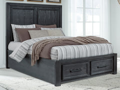 Lullora Furniture - Ashley Furniture - Foyland Bedroom - Two Drawer Night Stand / Black/Brown - B989-92
