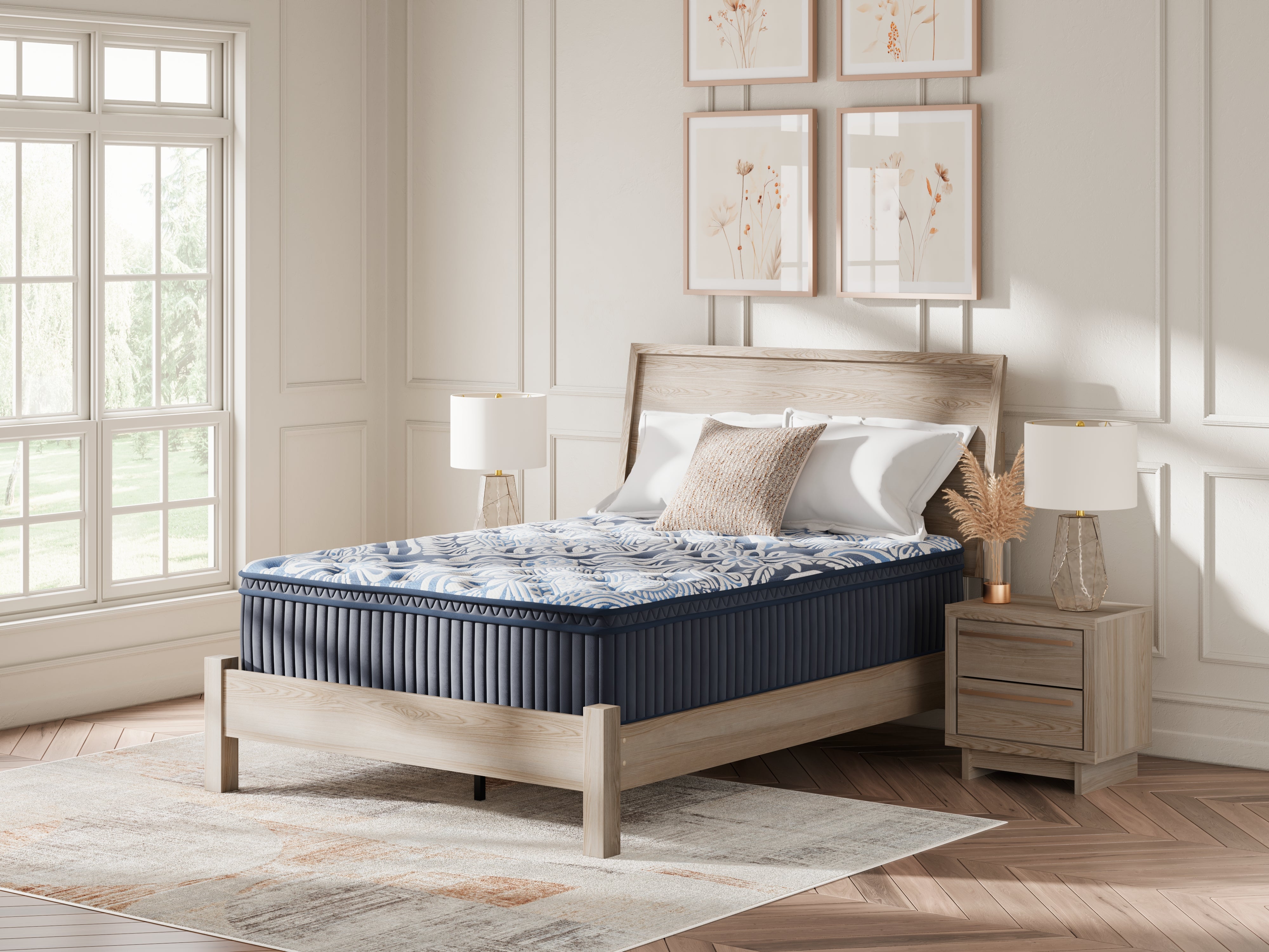 Lullora Furniture - Ashley Furniture - Plush Luxe 2.0 Mattresses - Queen / Blue - M49731