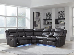 Lullora Furniture - Ashley Furniture - Sultan Meadow Sectional - 2-Piece Reclining Sectional / Carbon - PC13001S1