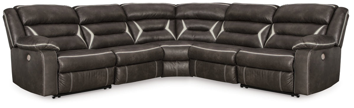 Lullora Furniture - Ashley Furniture - Kincord Sectional - 2-Piece Power Reclining Sectional Sofa / Midnight - 13104S1