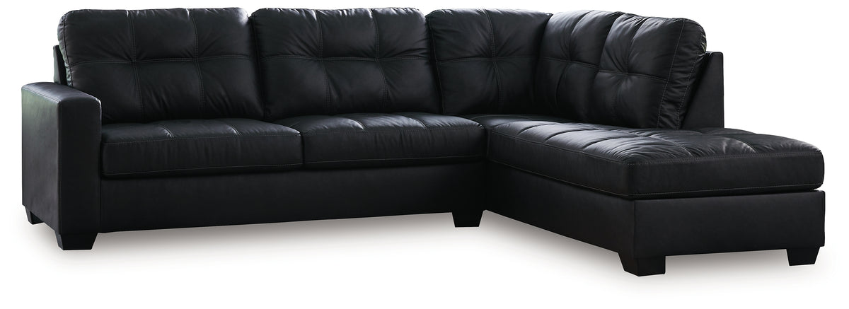 Lullora Furniture - Ashley Furniture - Barlin Mills Sectional - RAF 2-Piece Sectional with Chaise / Umber - 17003S1