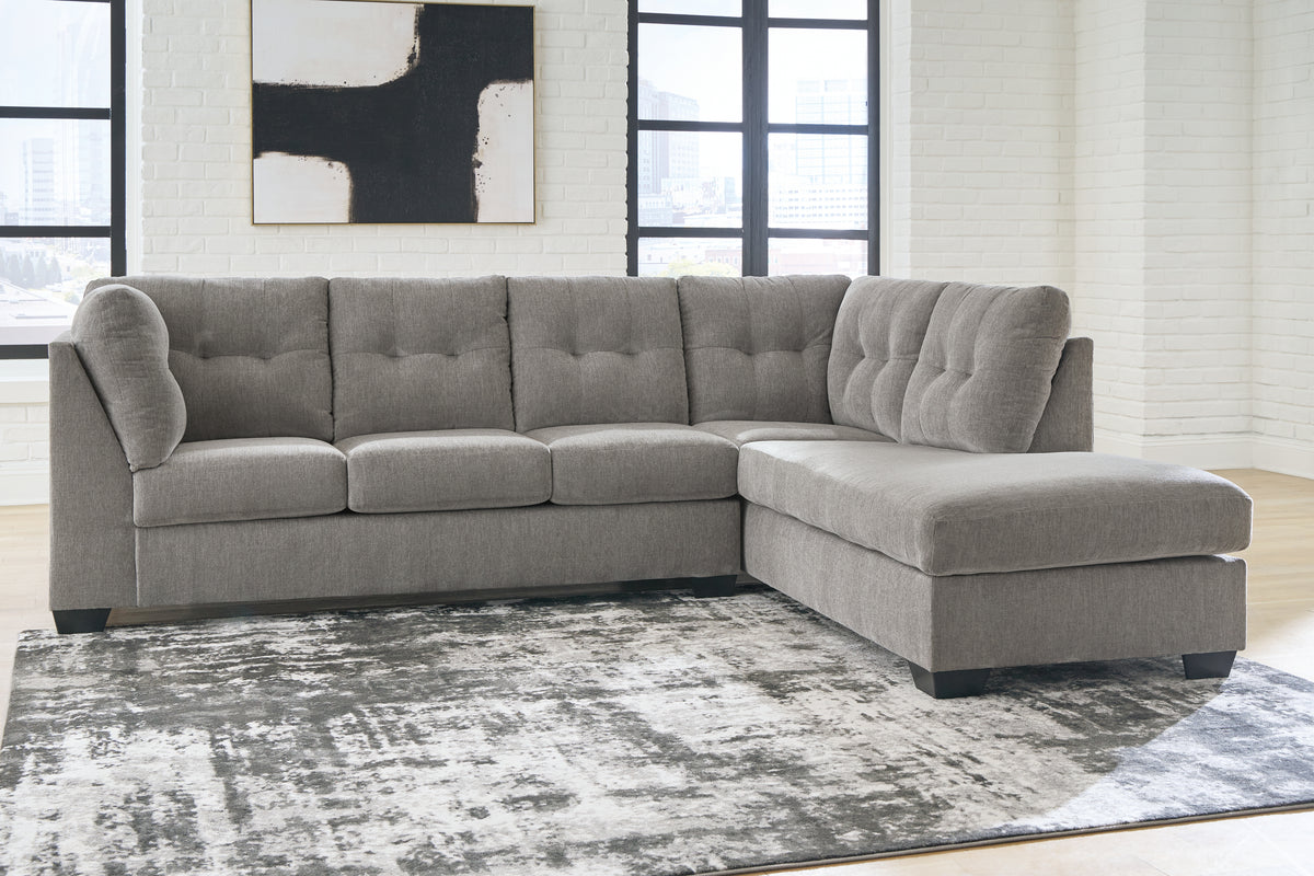 Lullora Furniture - Ashley Furniture - Lanelly Sectional - LAF 2-Piece Sectional with Chaise / Alloy - 17504S1