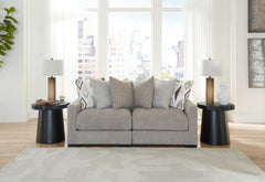Lullora Furniture - Ashley Furniture - Aslan Court Sectional - RAF 6-Piece Sectional with Chaise / Flax - 20305S8