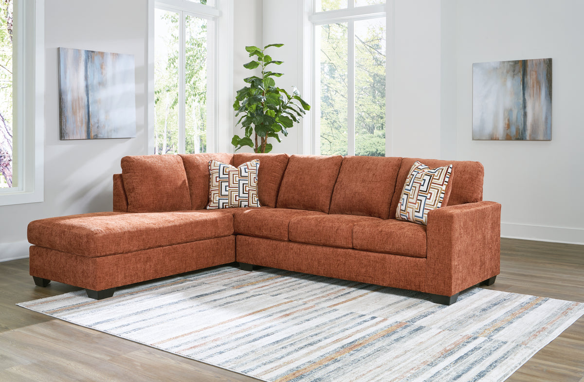 Lullora Furniture - Ashley Furniture - Aviemore Sectional - RAF 2-Piece Sectional with Chaise / Stone - 24305S1