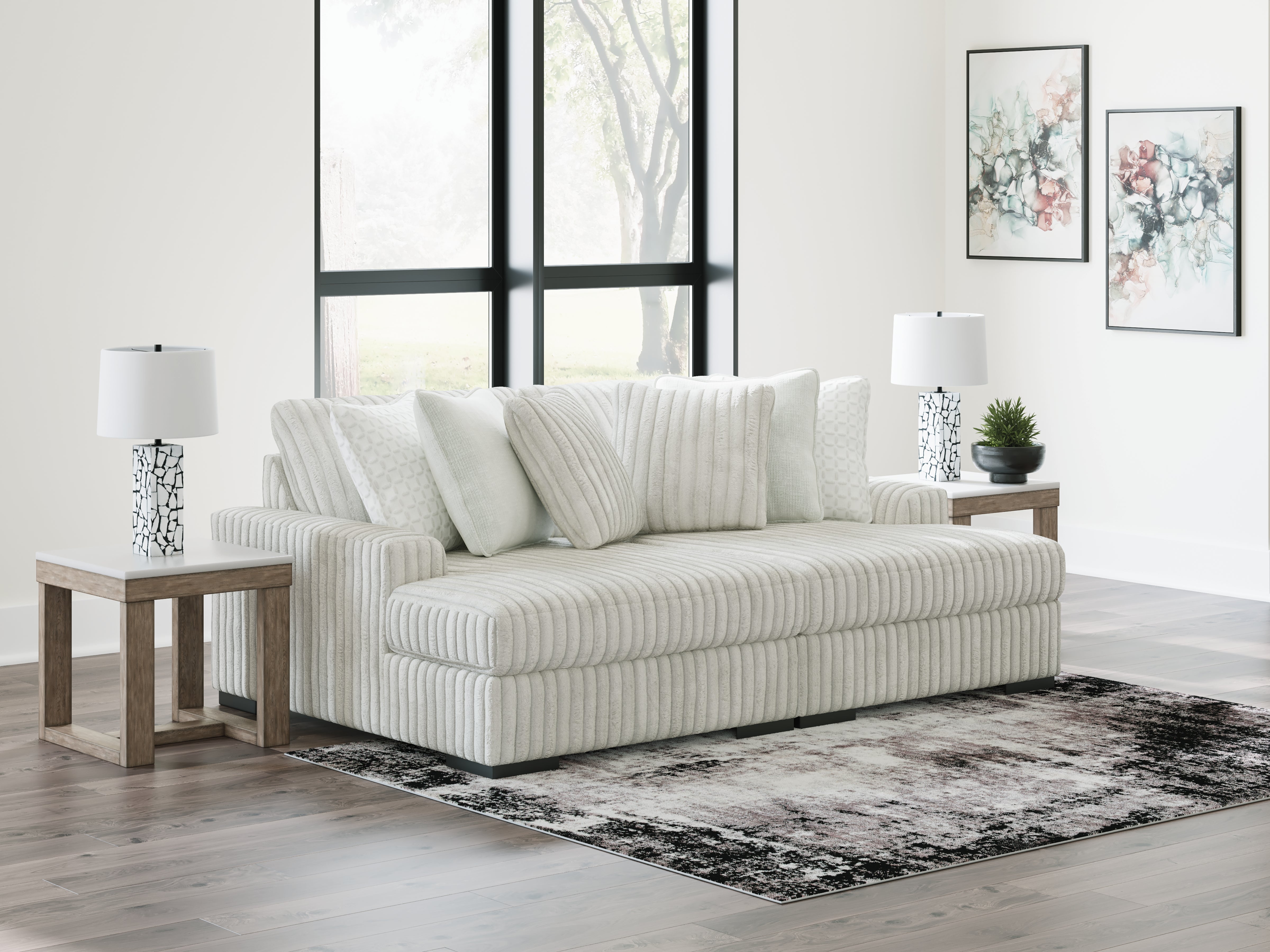 Lullora Furniture - Ashley Furniture - Stupendous Sectional - RAF 2-Piece Sectional with Chaise / Alloy - 25903S6