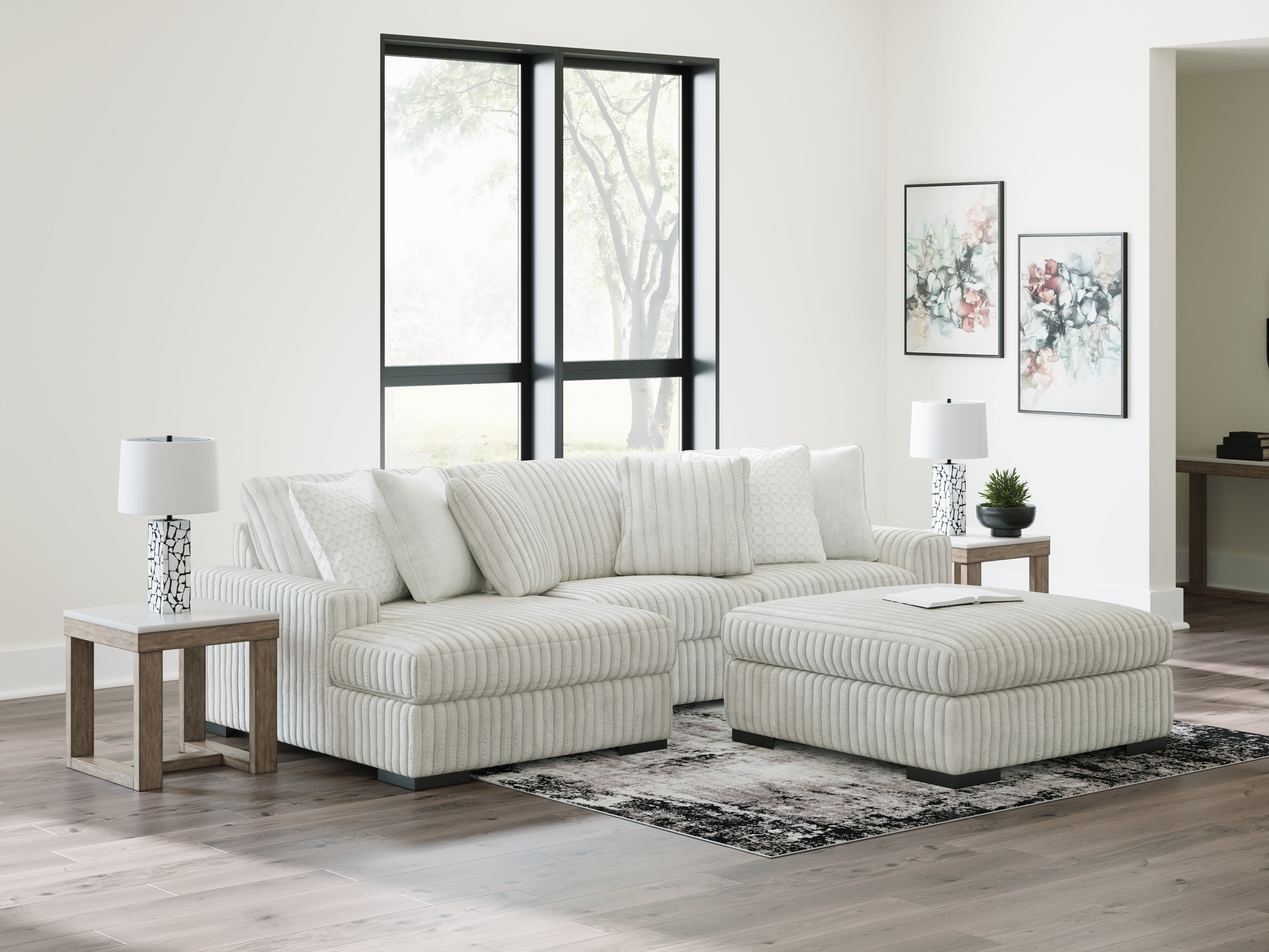 Lullora Furniture - Ashley Furniture - Stupendous Sectional - LAF 2-Piece Sectional with Chaise / Alloy - 25903S7
