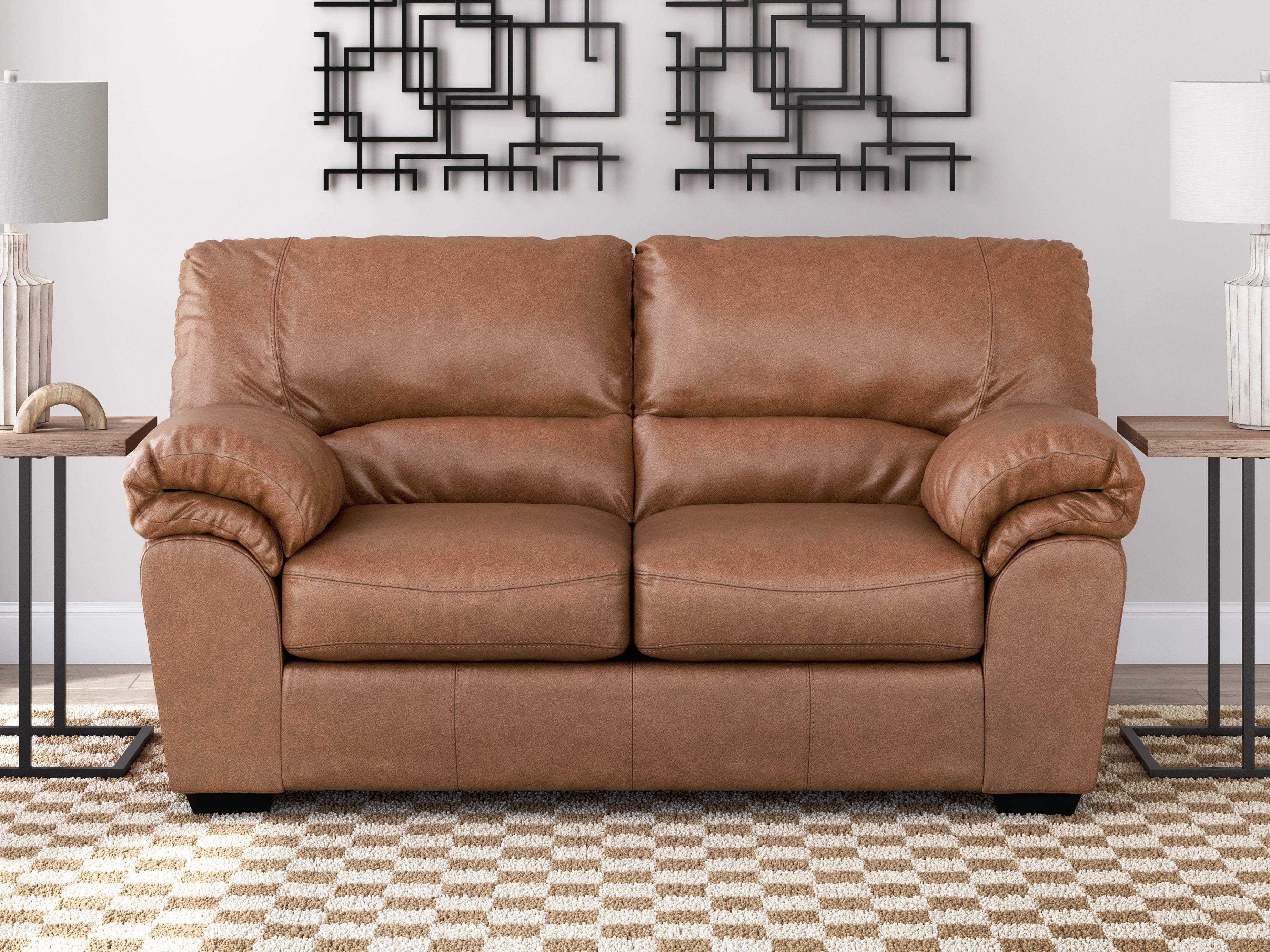 Lullora Furniture - Ashley Furniture - WillowBend Living Room - Loveseat / Caramel - PC2770435