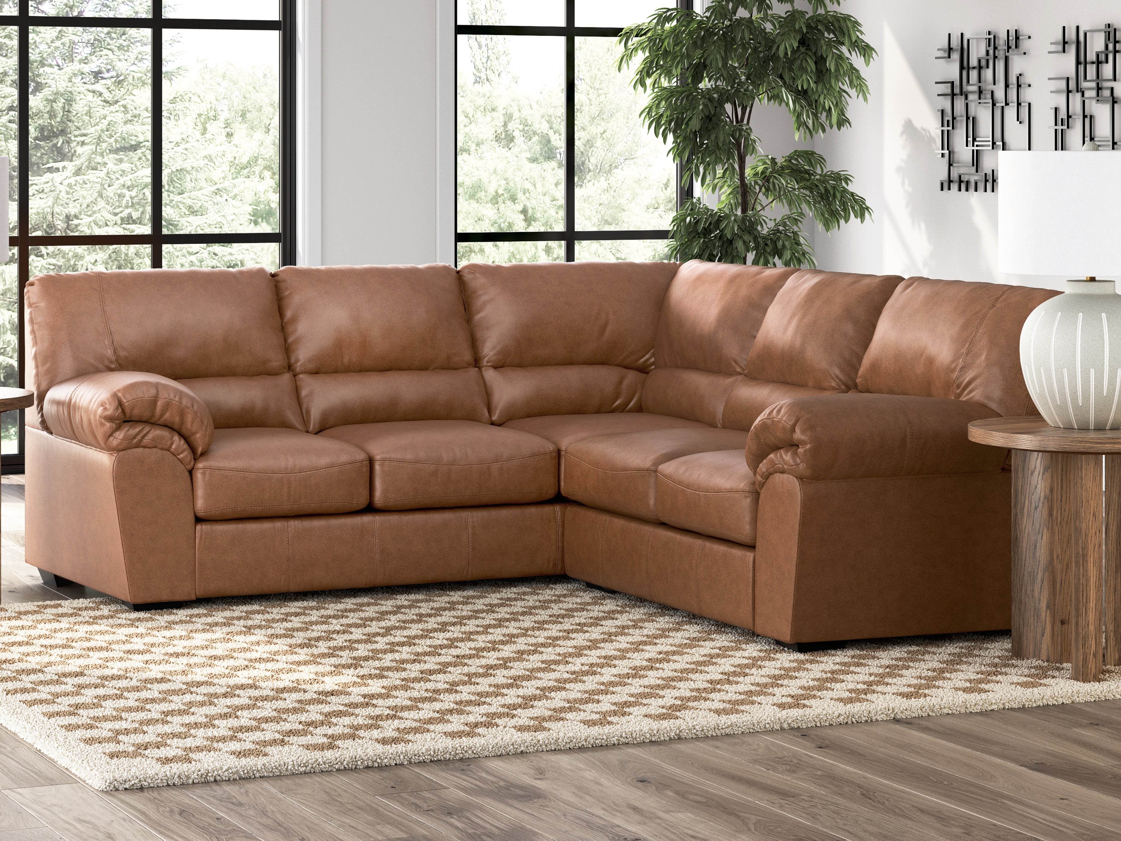 Lullora Furniture - Ashley Furniture - WillowBend Sectional - LAF 3-Piece Sectional / Umber - PC27705S4