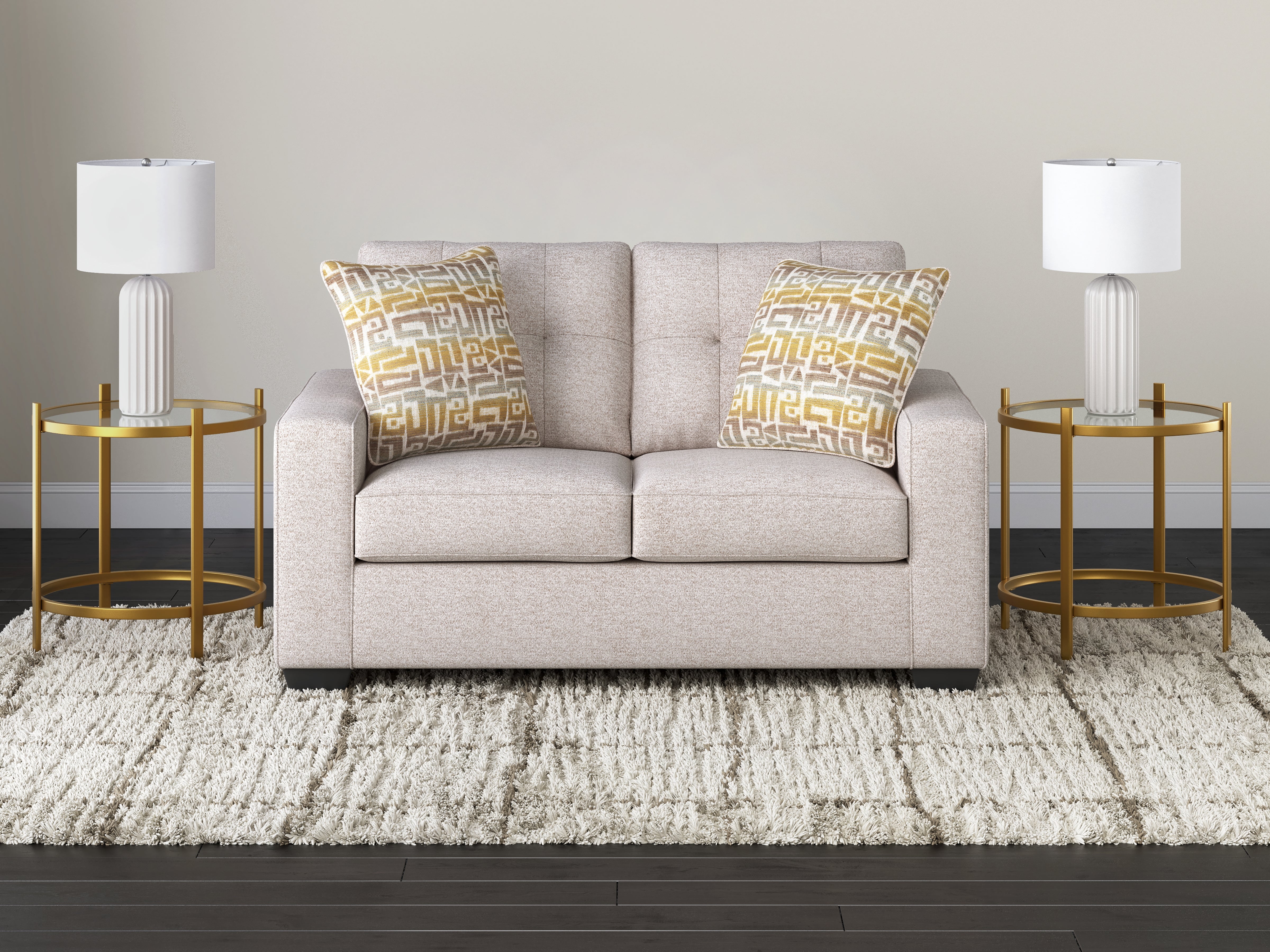 Lullora Furniture - Ashley Furniture - Larimer Living Room - Loveseat / Stone - PC2920335