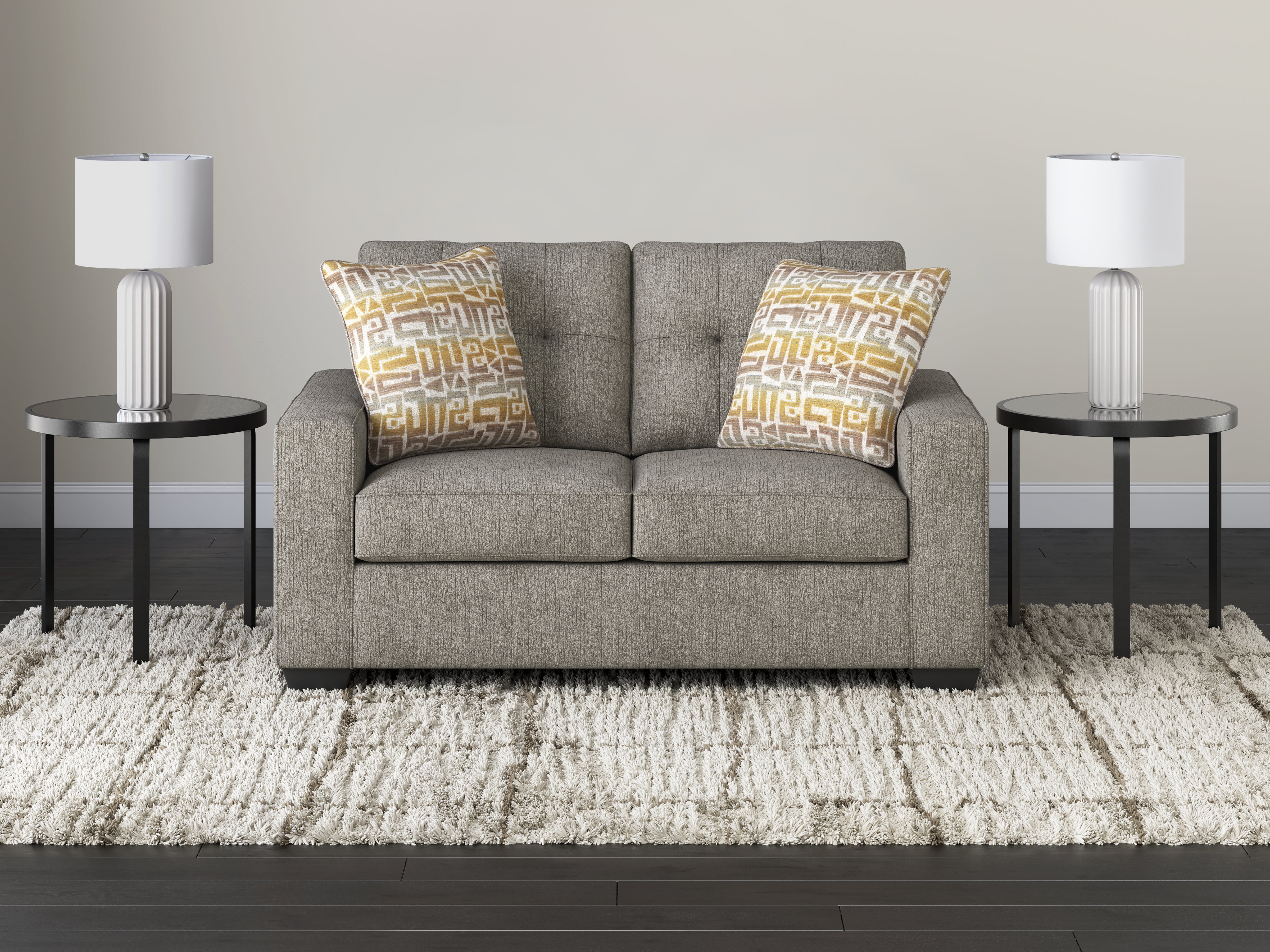 Lullora Furniture - Ashley Furniture - Larimer Living Room - Loveseat / Iron - PC2920435