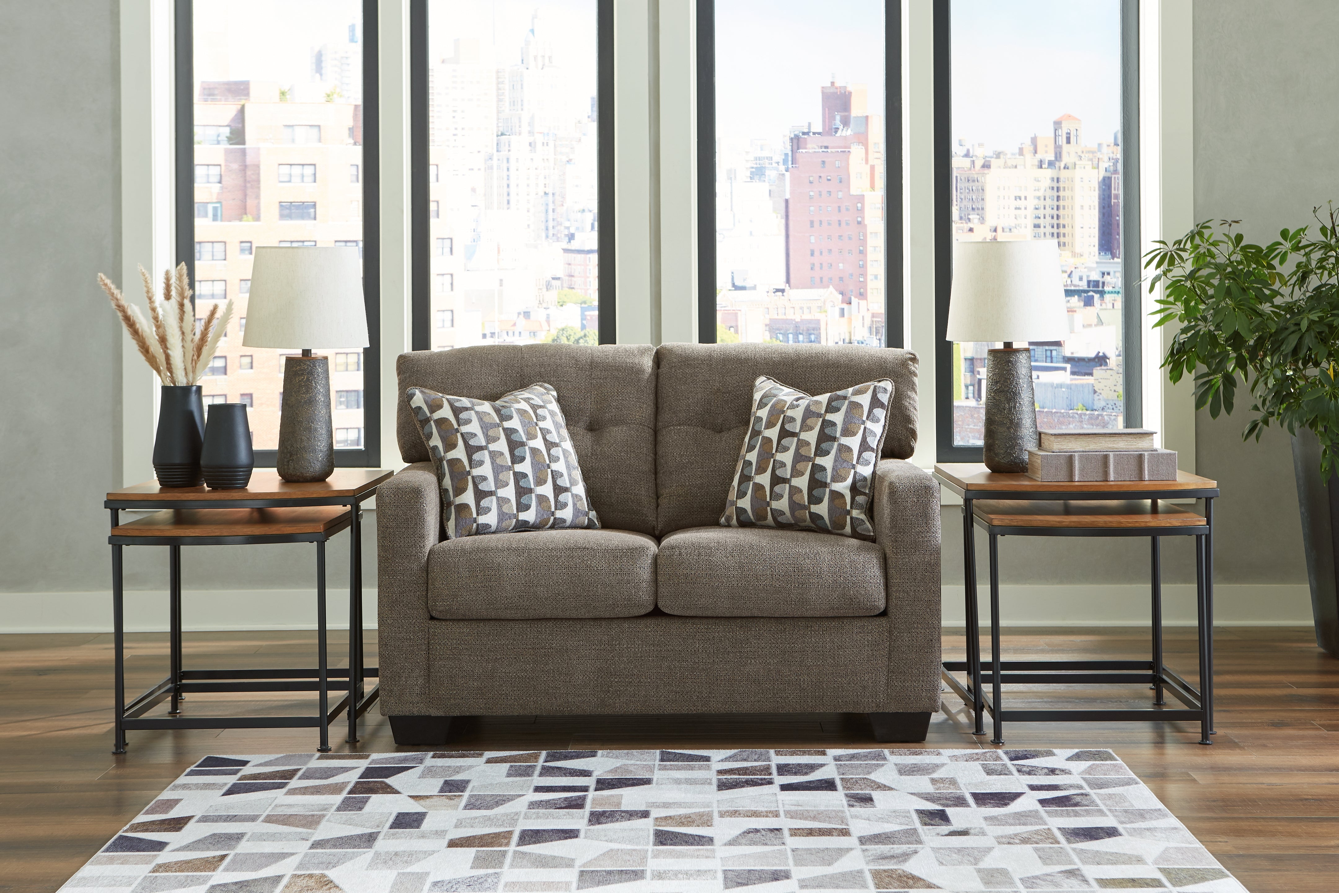 Lullora Furniture - Ashley Furniture - Mahoney Living Room - Loveseat / Chocolate - 3100535