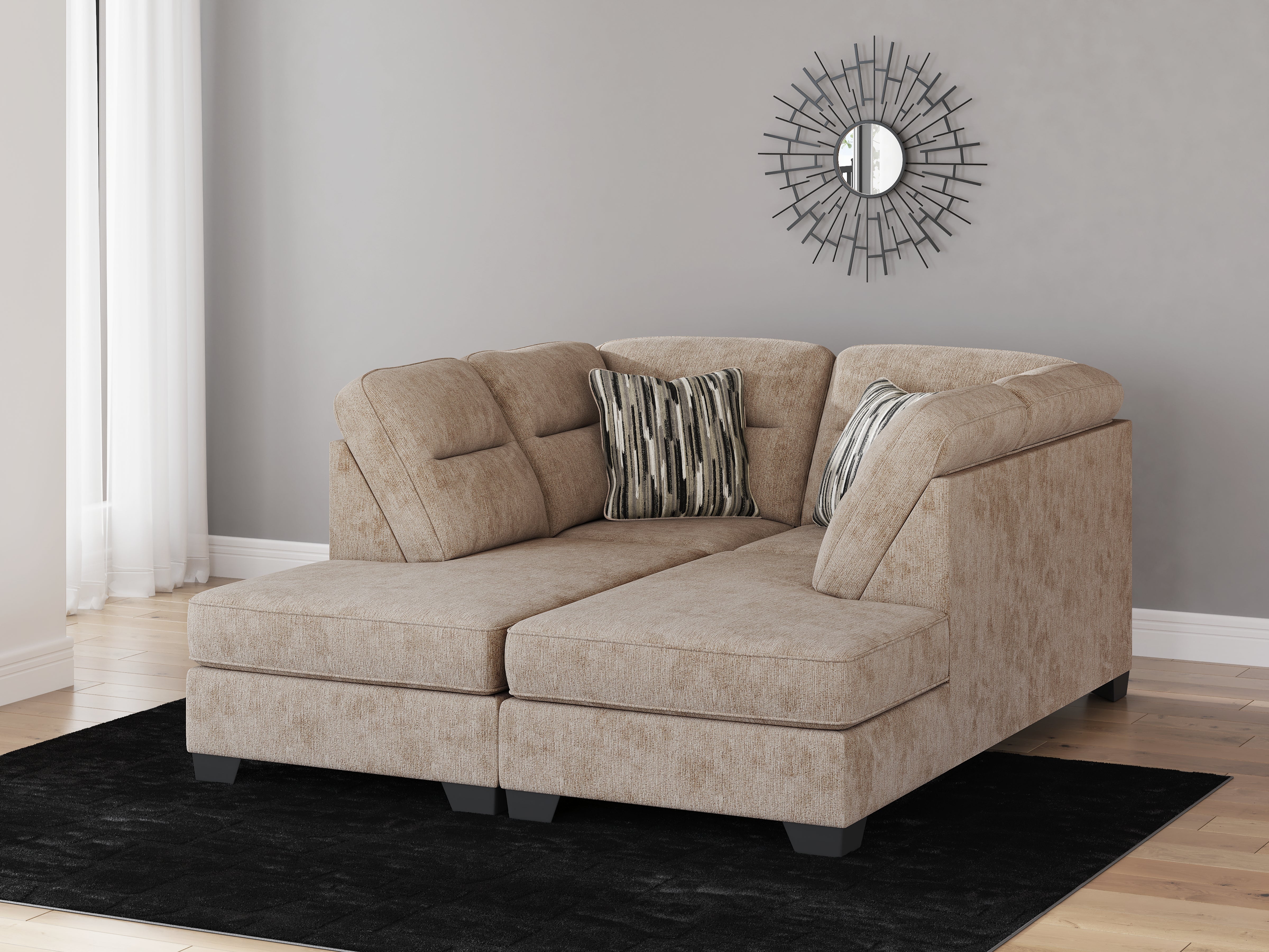 Lullora Furniture - Ashley Furniture - Olten Sectional - RAF 2-Piece Super Chaise / Mocha - 31304S3