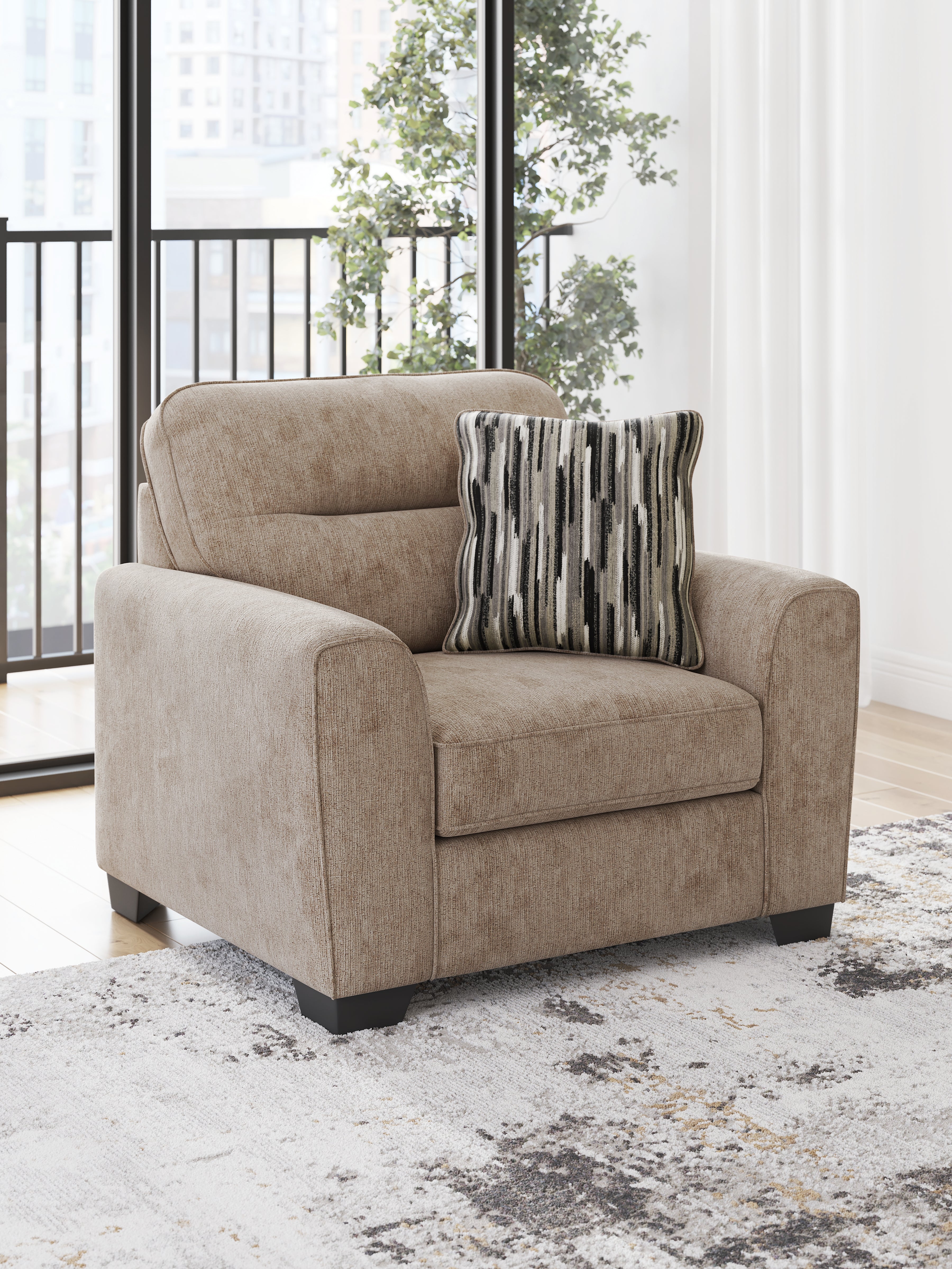 Lullora Furniture - Ashley Furniture - Olten Living Room - Chair and a Half / Mocha - 3130423