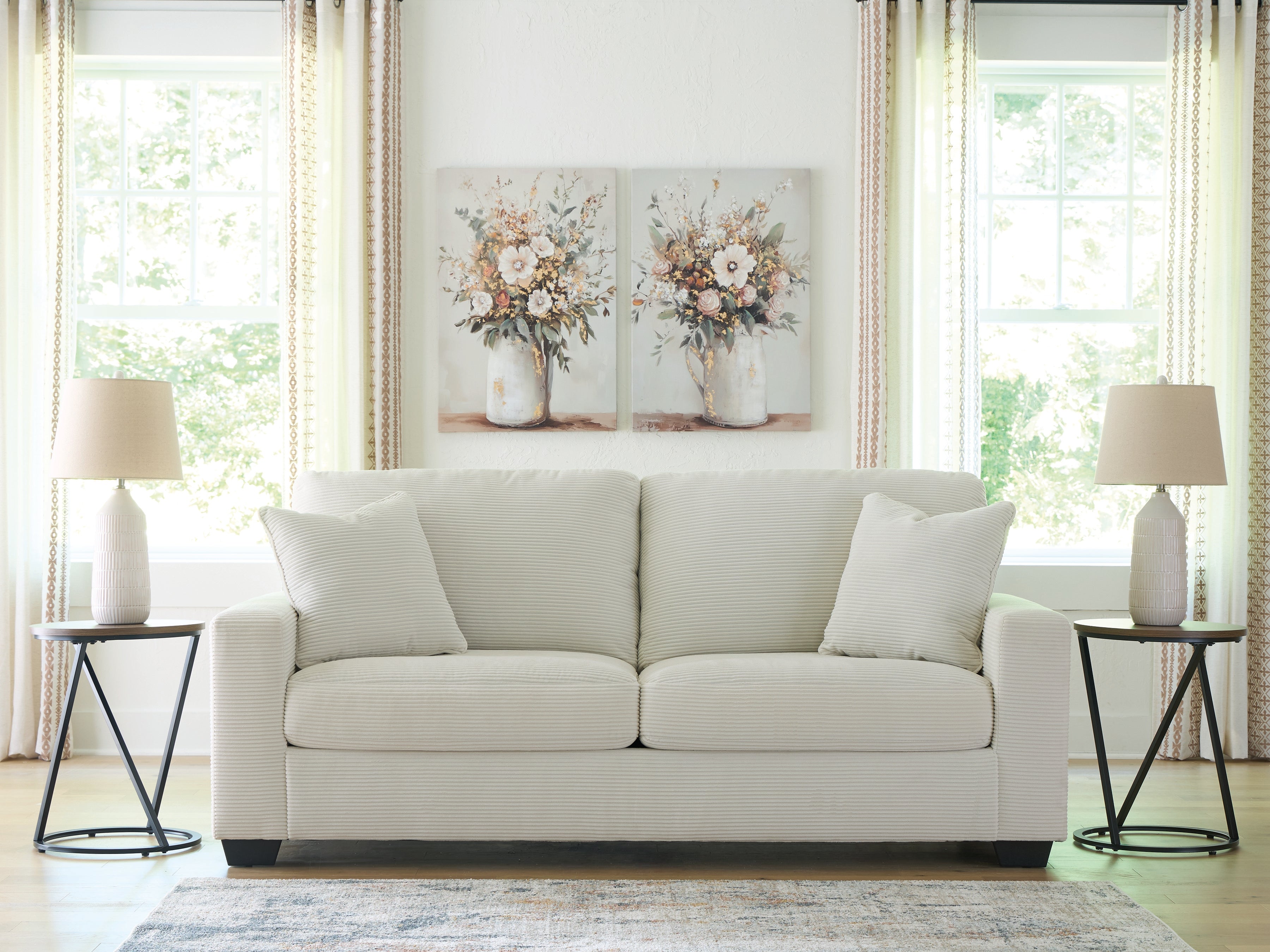 Lullora Furniture - Ashley Furniture - Greenbriar Living Room - Sofa / Ivory - PC3200638