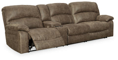 Lullora Furniture - Ashley Furniture - Segburg Sectional - 2-Piece Power Reclining Sectional Sofa / Driftwood - 34303S1