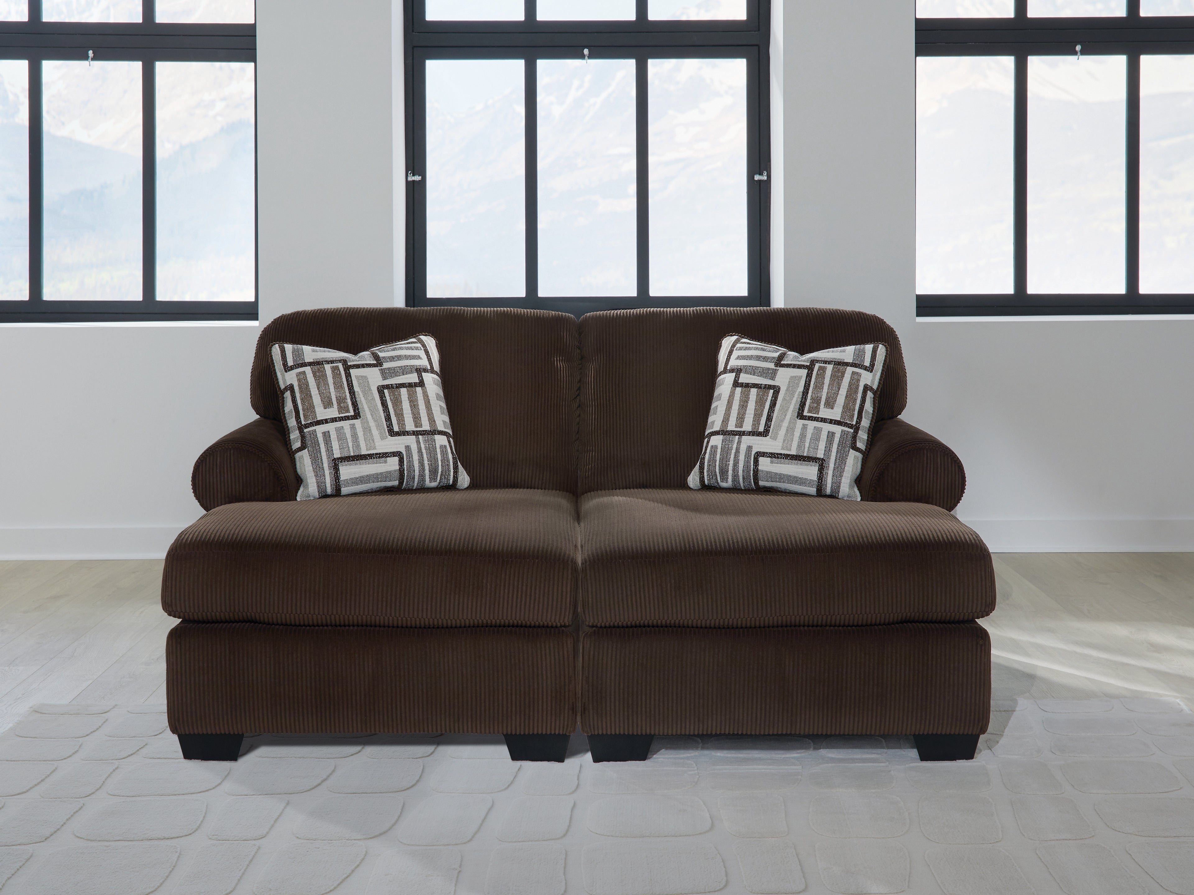 Lullora Furniture - Ashley Furniture - Kimlee Sectional - RAF 2-Piece Super Chaise / Chocolate - PC35603S4