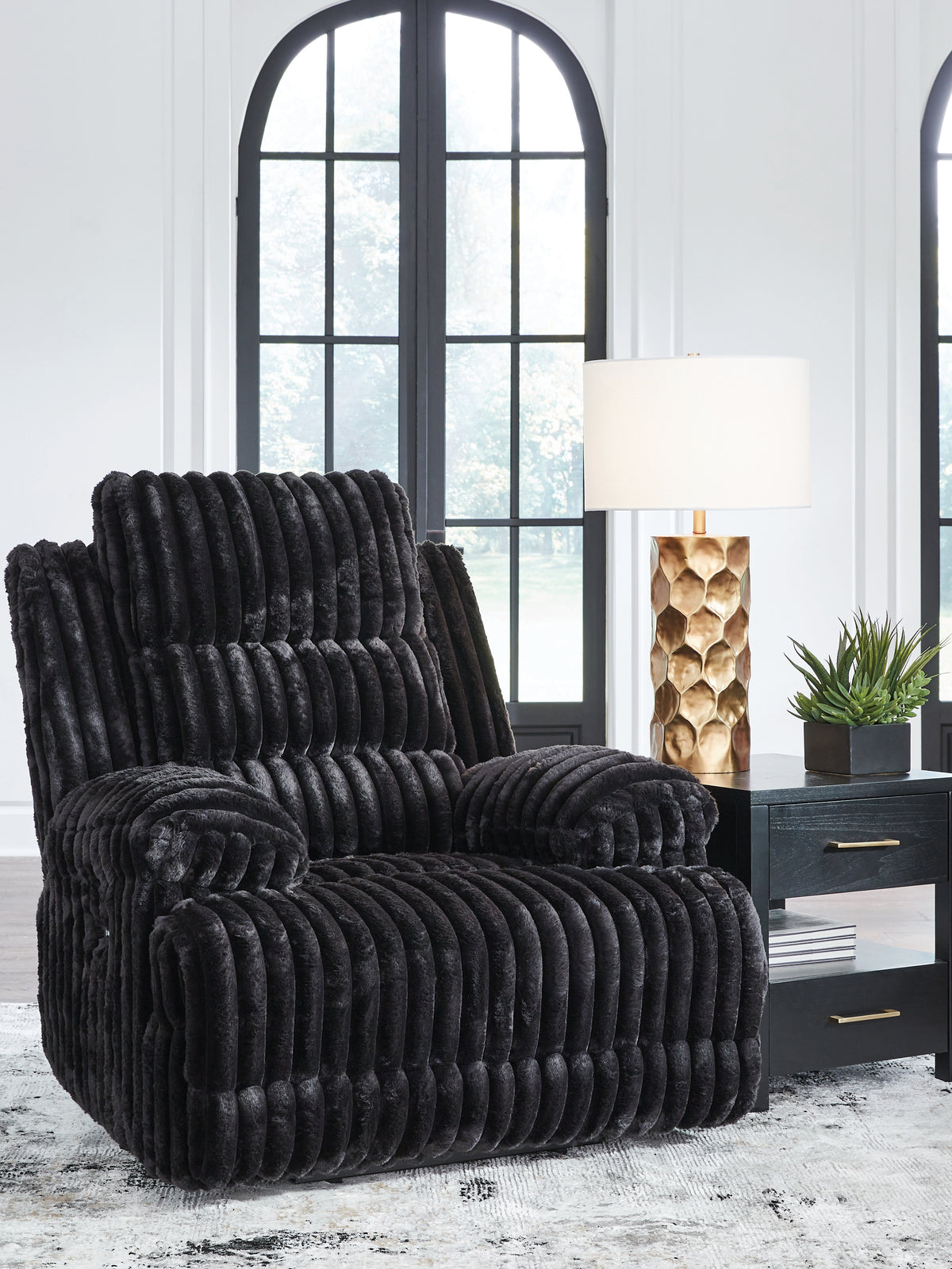Lullora Furniture - Ashley Furniture - Rhine Falls Living Room - Zero Wall Power Recliner / Onyx - PC4280506
