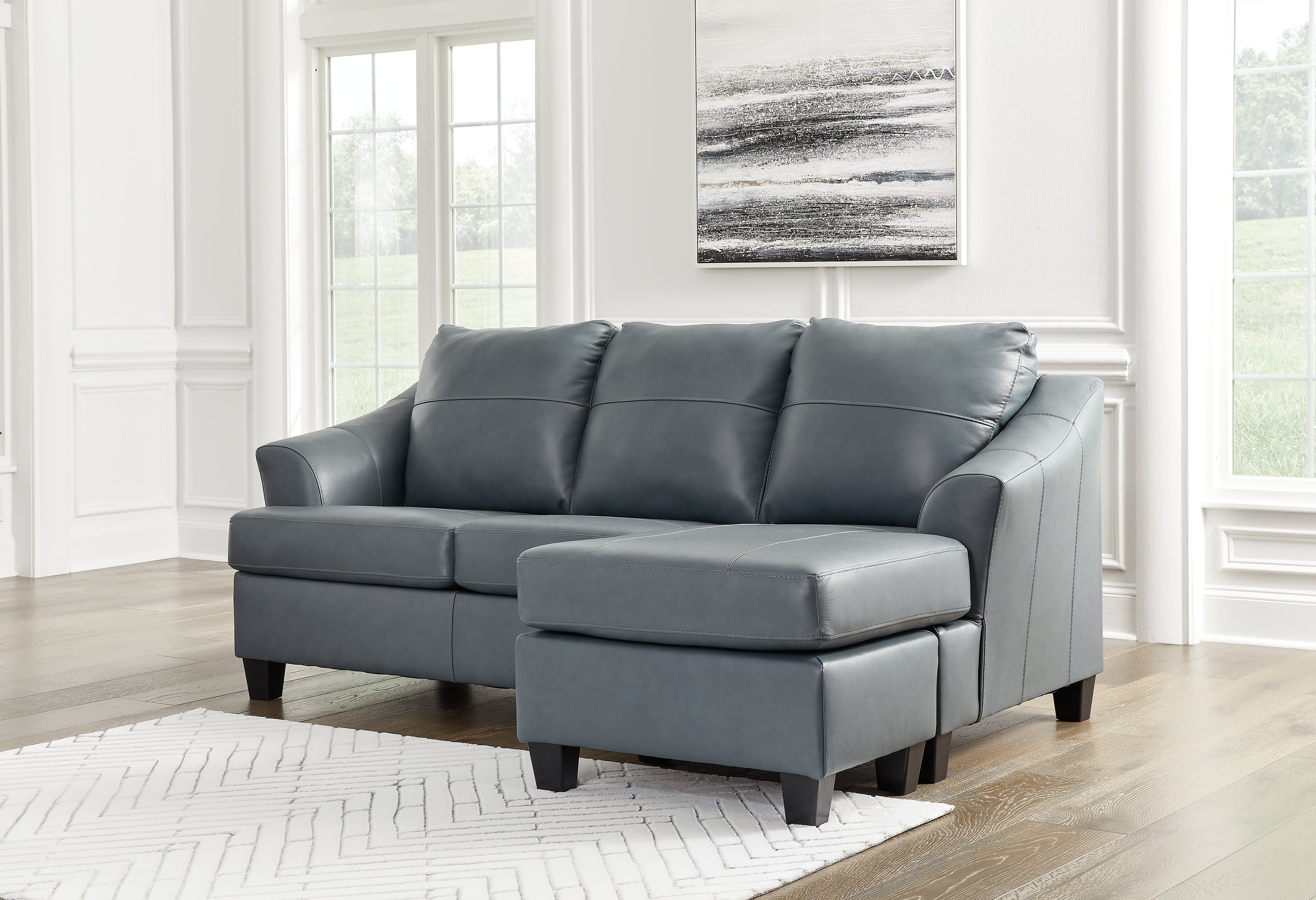 Lullora Furniture - Ashley Furniture - Genoa Living Room - Sofa Chaise / Steel - 4770518
