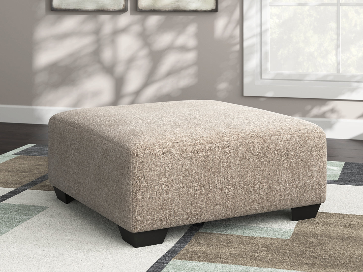 Lullora Furniture - Ashley Furniture - Newellen Living Room - Oversized Accent Ottoman / Hemp - 4840408