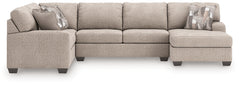 Lullora Furniture - Ashley Furniture - Newellen Sectional - RAF 3-Piece Sectional with Chaise / Greystone - 48405S1