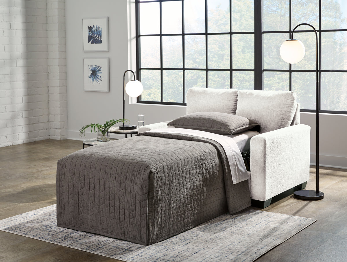 Lullora Furniture - Ashley Furniture - Rannis Living Room - Twin Sofa Sleeper / Pewter - 5360237