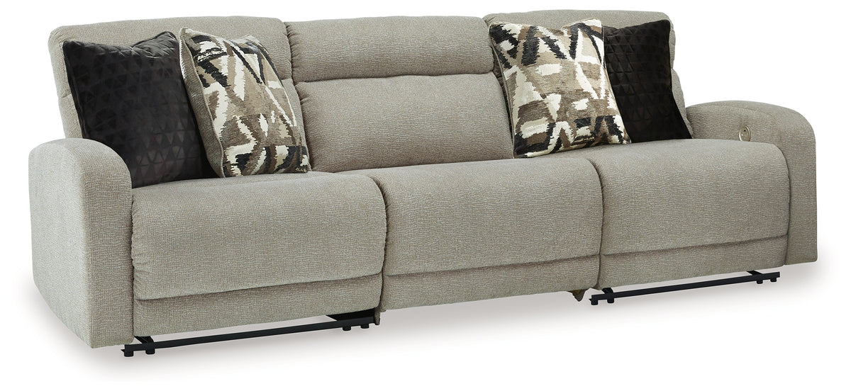Lullora Furniture - Ashley Furniture - Colleyville Sectional - 7-Piece Power Reclining Sectional with Chaise / Stone - 54405S32