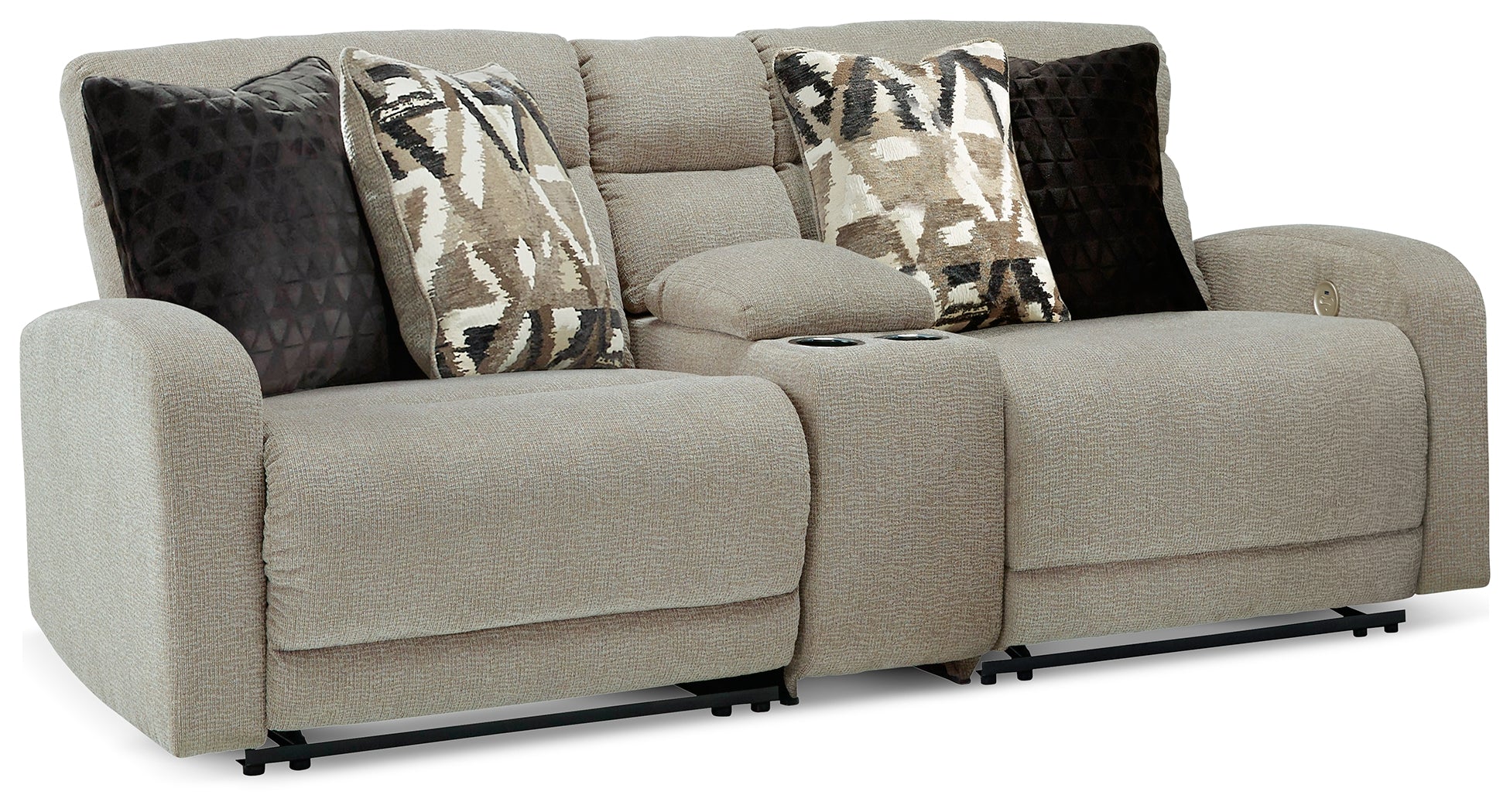 Lullora Furniture - Ashley Furniture - Colleyville Sectional - 3-Piece Power Reclining Sectional / Stone - 54405S1