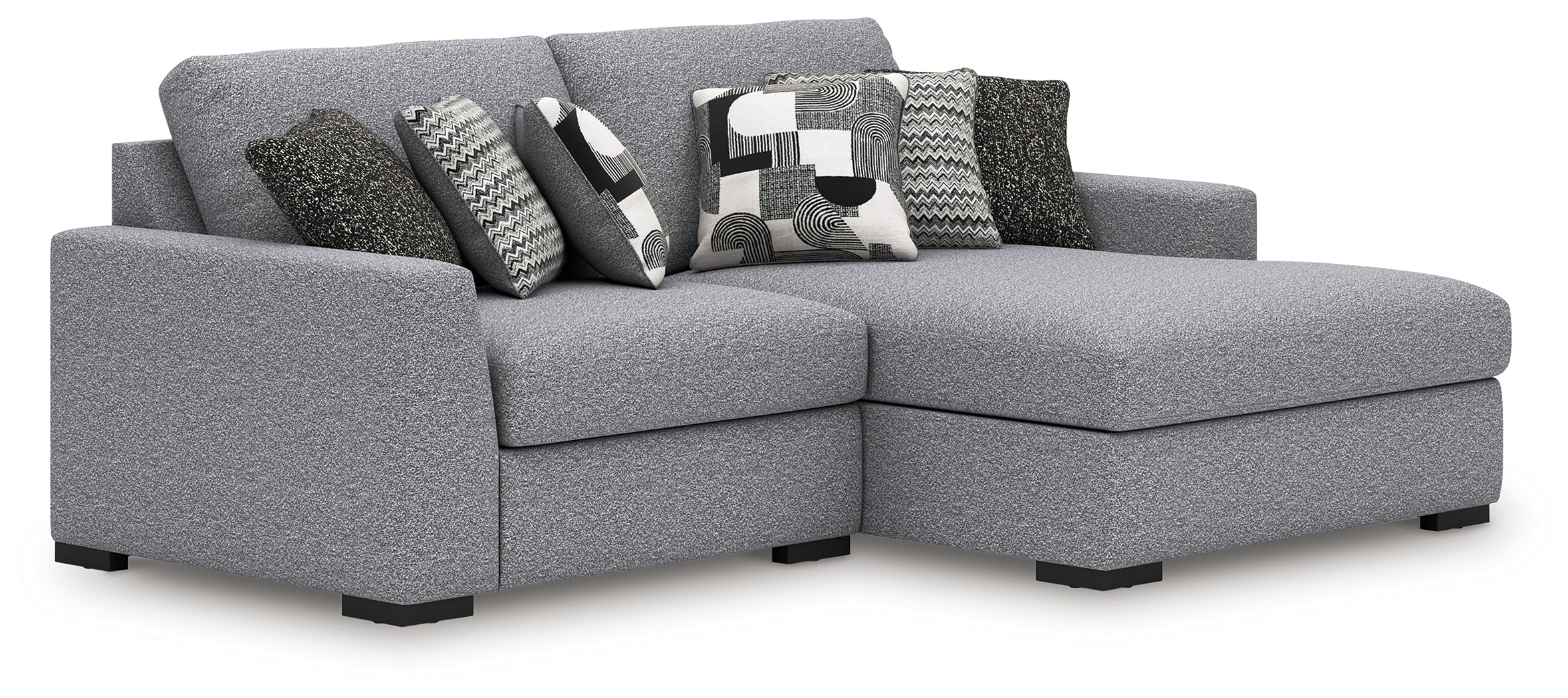 Lullora Furniture - Ashley Furniture - Bealton Sectional - RAF 2-Piece Sectional with Chaise / Salt and Pepper - 61305S11