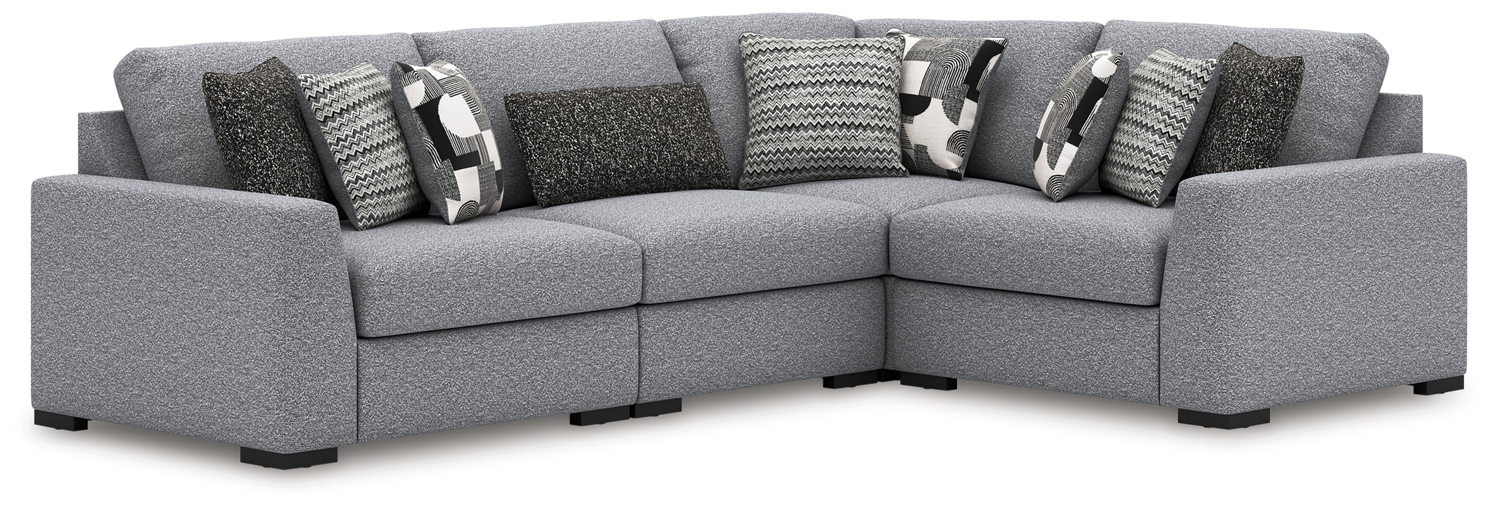 Lullora Furniture - Ashley Furniture - Bealton Sectional - RAF 4-Piece Sectional / Salt and Pepper - 61305S5