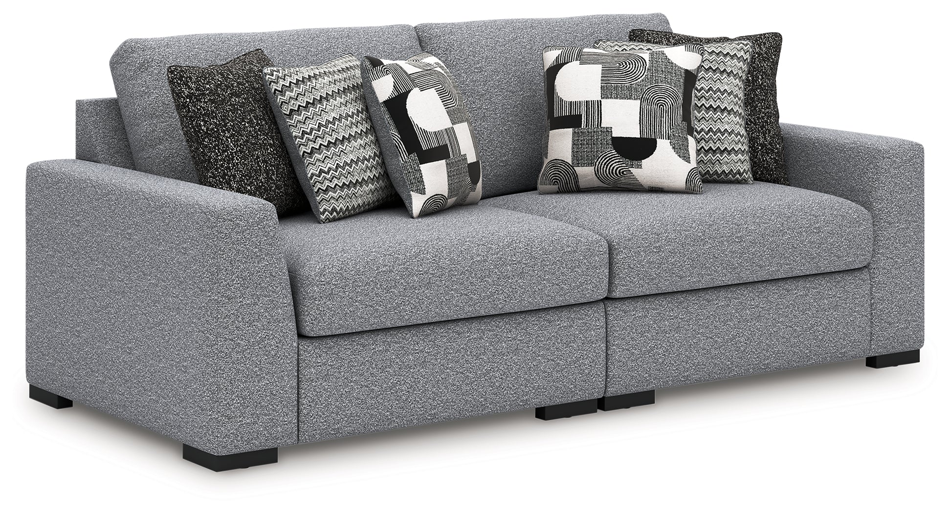 Lullora Furniture - Ashley Furniture - Bealton Sectional - RAF 5-Piece Sectional with Chaise / Salt and Pepper - 61305S8