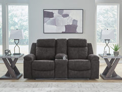 Lullora Furniture - Ashley Furniture - Brysonview Living Room - DBL Rec Loveseat w/Console - 6360594