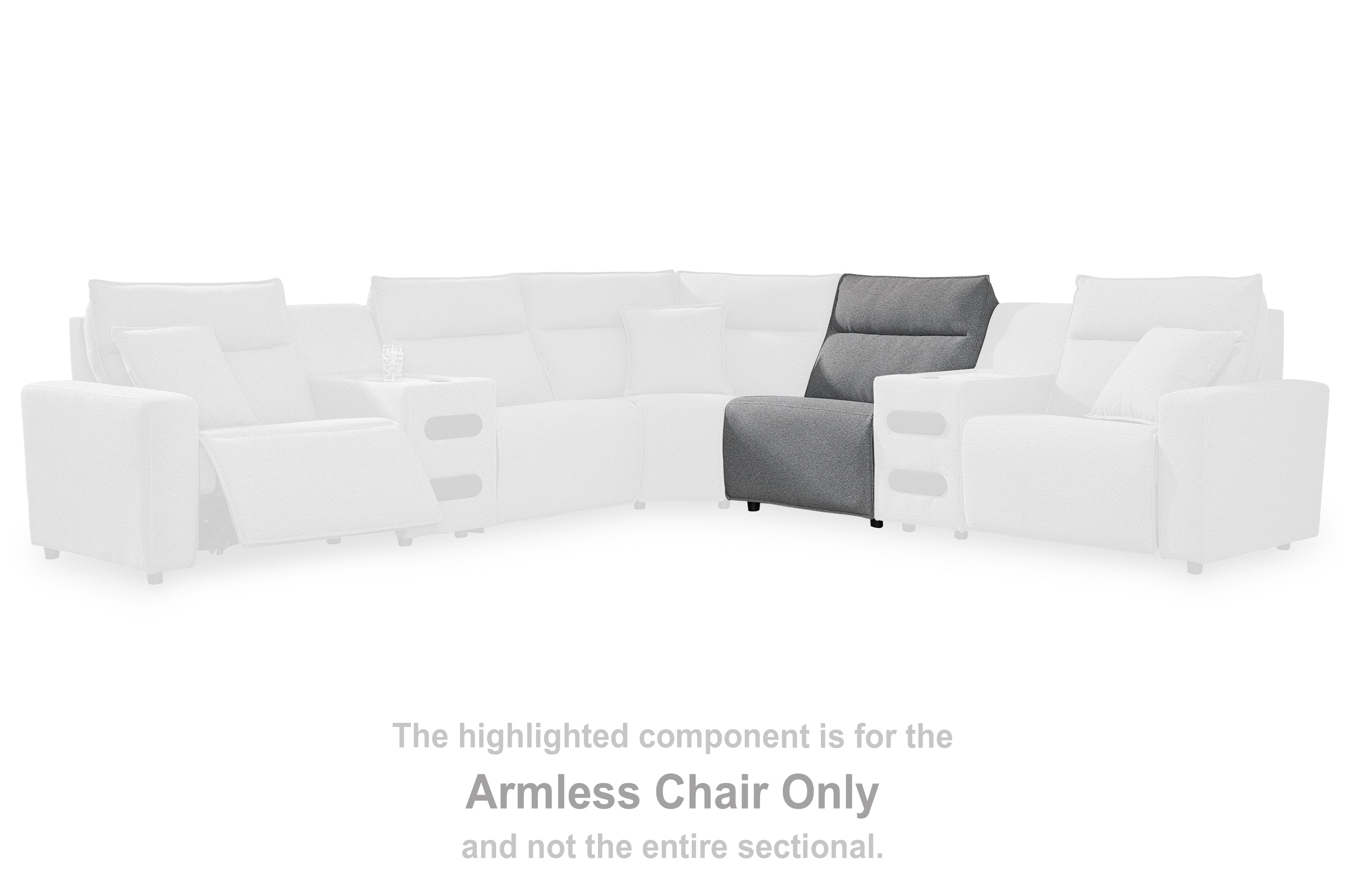 Lullora Furniture - Ashley Furniture - ModMax II Sectional - Armless Chair / Salt and Pepper - 6590646