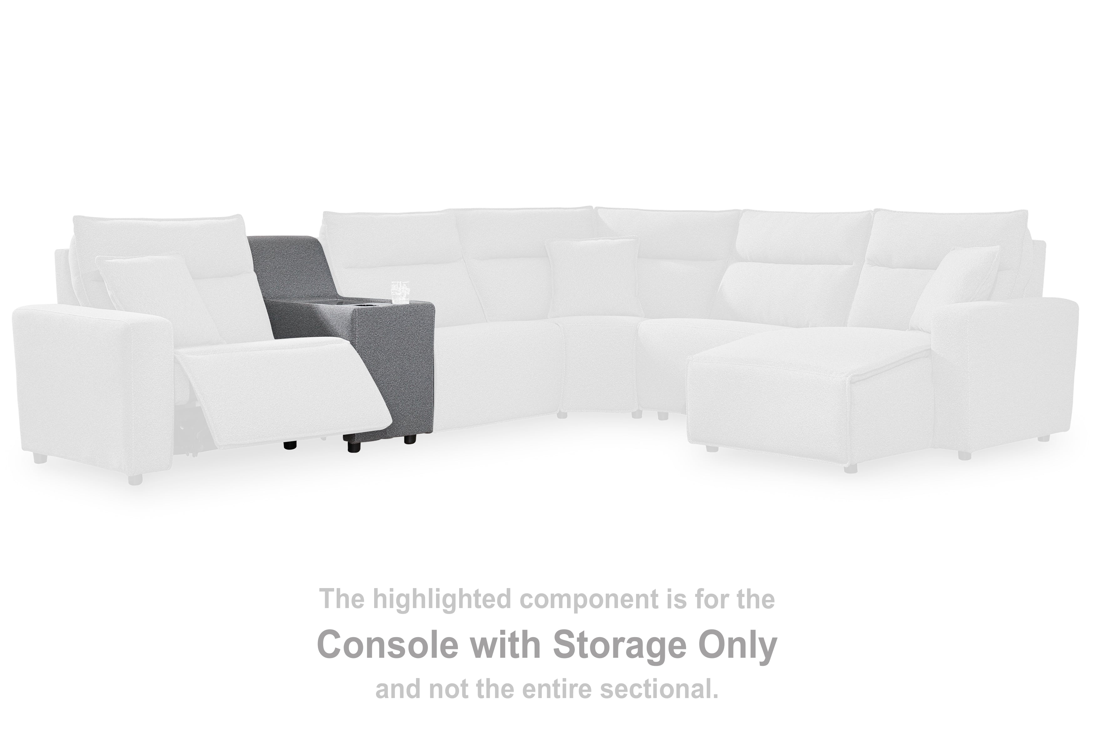 Lullora Furniture - Ashley Furniture - ModMax II Sectional - Console / Salt and Pepper - 6590657