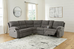 Lullora Furniture - Ashley Furniture - Museum Sectional - 2-Piece Reclining Sectional / Pewter - 81807S1