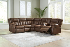 Lullora Furniture - Ashley Furniture - Trail Boys Sectional - 2-Piece Reclining Sectional / Walnut - 82703S1