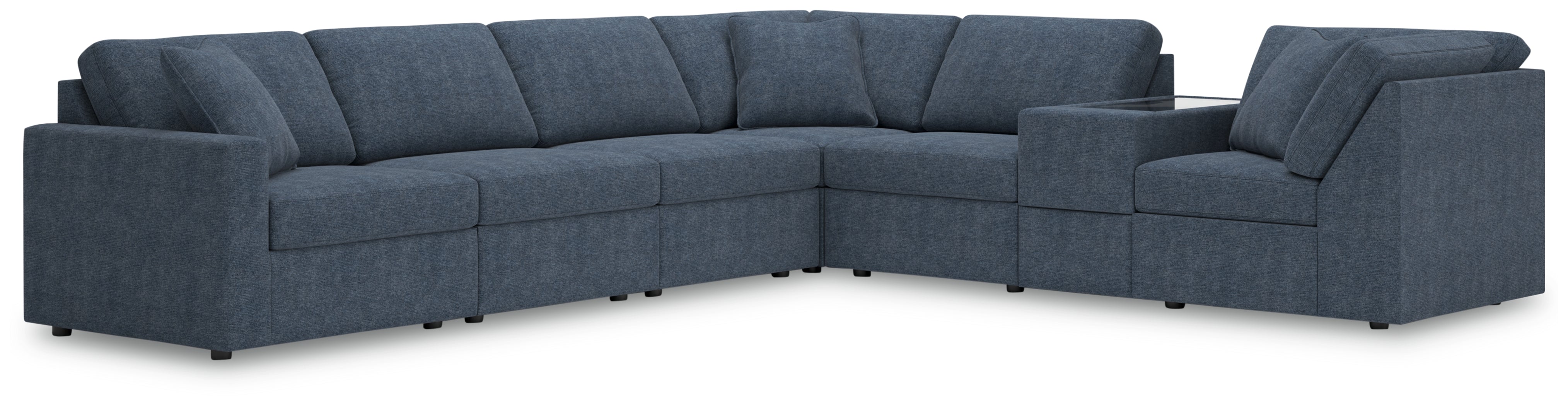 Lullora Furniture - Ashley Furniture - Modmax Sectional - RAF 7-Piece Sectional / Ink - 92121S33